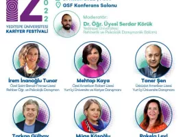 Panel: ''Psikolojik Danışmanın Kariyer Yolculuğu'', İrem İnanoğlu Tunar-Mehtap Kaya-Taner Şen-Tarkan Gülbay-Müge Kösoğlu-Rakela Levi-Moderatör: Dr. Öğr. Üyesi Serdar Körük