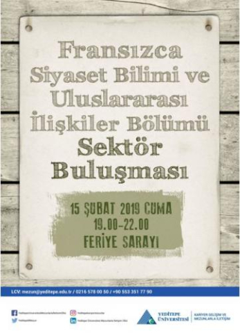 Fransızca Siyaset Bilimi Ve Uluslararası İlişkiler Bölümü Sektörle Buluşuyor!