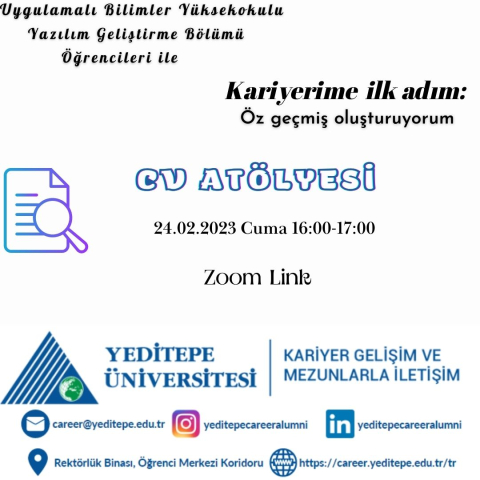 Kariyerime Ilk Adım: Öz Geçmiş Oluşturuyorum - Cv Atölyesi