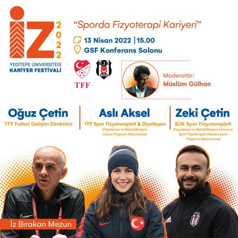 Panel:''Sporda Fizyoterapi Kariyeri''-Oğuz Çetin/TTF-Futbol Gelişim Direktörü, Aslı Aksel/TTF-Spor Fizyoterapisti&Diyetisyeni, Zeki Çetin/BJK Spor Fizyoterapisti, Moderatör: Müslüm Gülhan